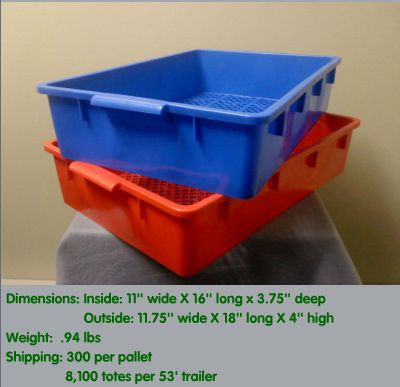 Recycled Material Camlab Plastics RTP//72101-Recyc Storage Box 100 Place Polypropylene